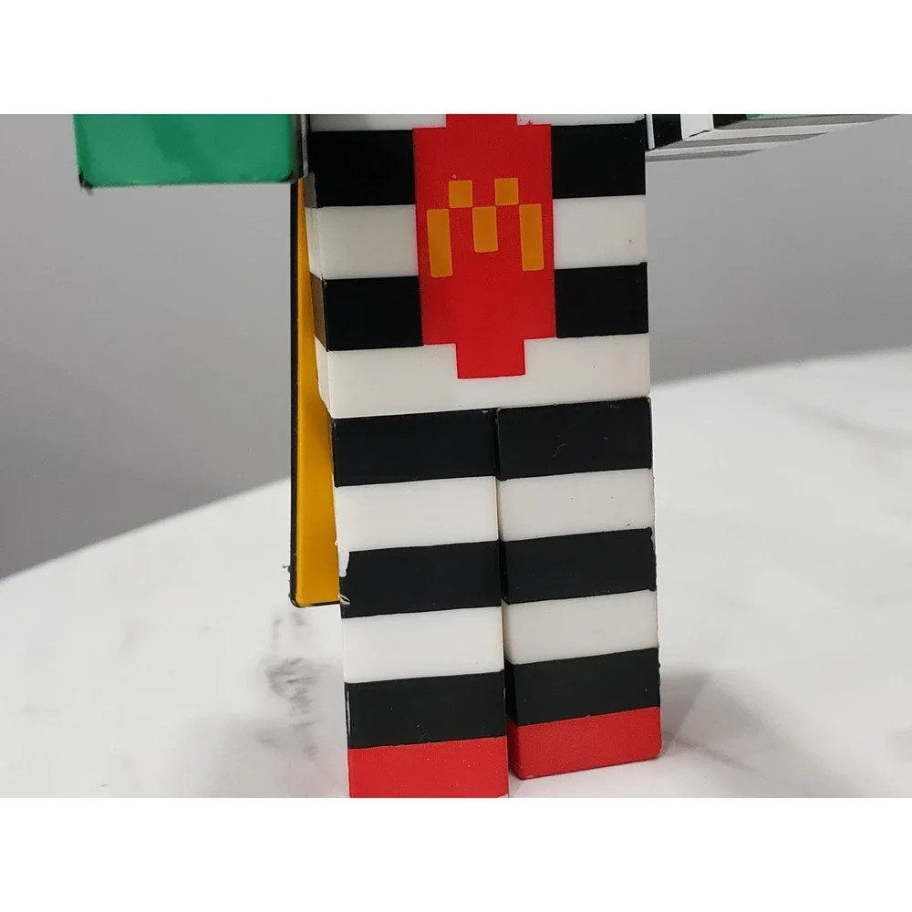 Lot 2 McDonald's Hamburglar Birdie Minecraft Style‎ Block Figure Toy Kids Meal